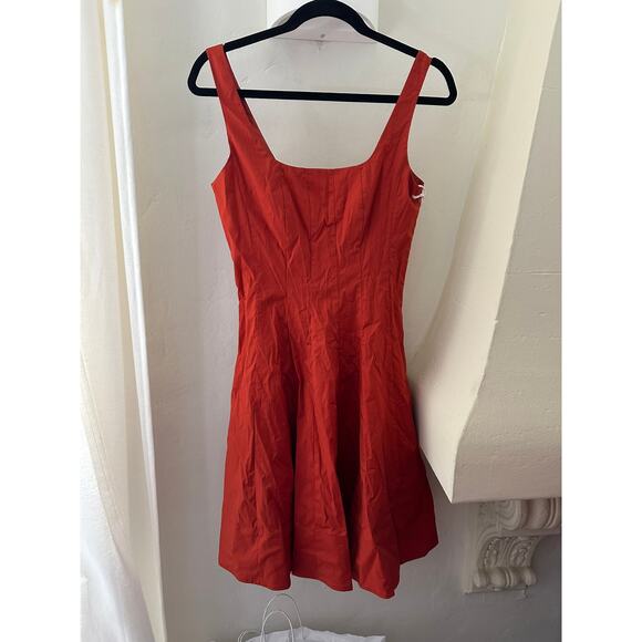 STAUD Dresses & Skirts - STAUD Mini Wells Dress Red Roses 4